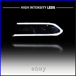 For 15-23 Dodge Charger Halogen Dual Beam Projector Headlights with LED DRL LH +RH