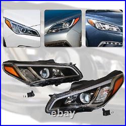For 2015 2017 Hyundai Sonata Pair Headlights Headlamps Driver & Passenger US