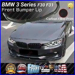 Front Bumper Lip Carbon Fiber For BMW 2013-18 F30 F31 3 SERIES Sedan Base