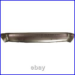 Front Bumper for 87-91 Ford F-150 F-250 Chrome Steel With impact strip holes